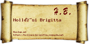 Hollósi Brigitta névjegykártya